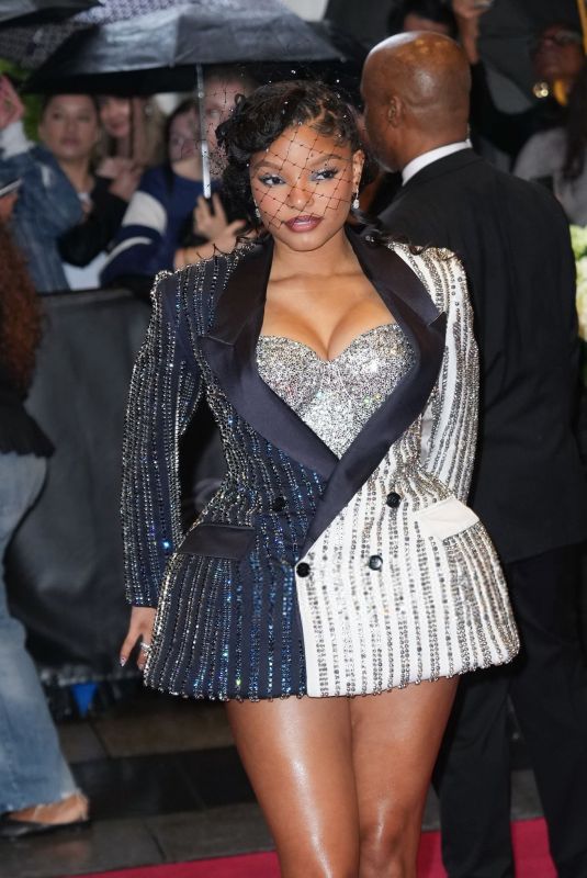 HALLE BAILEY at 2025 Met Gala Celebrating Superfine: Tailoring Black Style in New York 05/05/2025