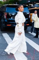 HALLE BAILEY Out and About on Upper West Side in New York City 04/30/2025
