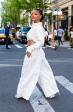 HALLE BAILEY Out and About on Upper West Side in New York City 04/30/2025