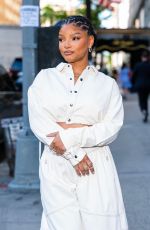HALLE BAILEY Out and About on Upper West Side in New York City 04/30/2025