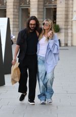 HEIDI KLUM and Tom Kaulitz Enjoyed a Spritz on Terrace of a Parisian Cafe 05/19/2025