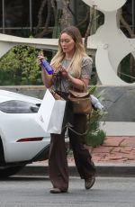 HILARY DUFF Shopping at Chloe on Melrose Place in Los Angeles 05/07/2025