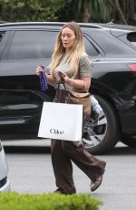 HILARY DUFF Shopping at Chloe on Melrose Place in Los Angeles 05/07/2025