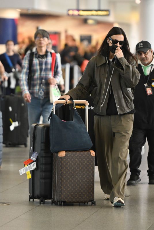 IRINA SHAYK Arrives at JFK Airport in New York City 05/17/2025