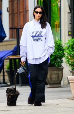 IRINA SHAYK Out with Her Dog After Met Gala Night in New York 05/06/2025