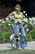 JOEY KING Takes a Phone Call While Walking Her Dogs in Los Feliz 05/29/2025