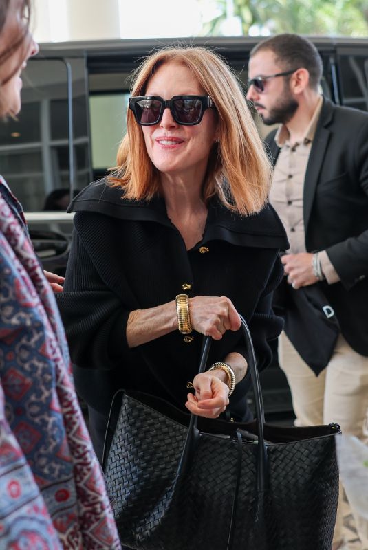 JULIANNE MOORE Arrives at Martinez Hotel at 78th Annual Cannes Film Festival 05/17/2025