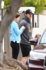 KATHERINE SCHWARZENEGGER and Chris Pratt Saying Goodbye to a Friend in Los Angeles 05/01/2025