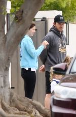 KATHERINE SCHWARZENEGGER and Chris Pratt Saying Goodbye to a Friend in Los Angeles 05/01/2025