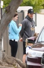 KATHERINE SCHWARZENEGGER and Chris Pratt Saying Goodbye to a Friend in Los Angeles 05/01/2025