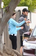 KATHERINE SCHWARZENEGGER and Chris Pratt Saying Goodbye to a Friend in Los Angeles 05/01/2025