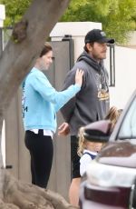 KATHERINE SCHWARZENEGGER and Chris Pratt Saying Goodbye to a Friend in Los Angeles 05/01/2025