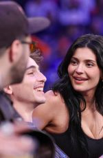 KENDALL and KYLIE JENNER and Timothee Chalamet at NBA Playoff Series Between Knicks and Celtics in New York City 05/12/2025