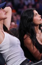 KENDALL and KYLIE JENNER and Timothee Chalamet at NBA Playoff Series Between Knicks and Celtics in New York City 05/12/2025