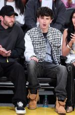 KYLIE JENNER and Timothee Chalamet at NBA Playoff Game Between L.A. Lakers and Minnesota Timberwolves 04/30/2025