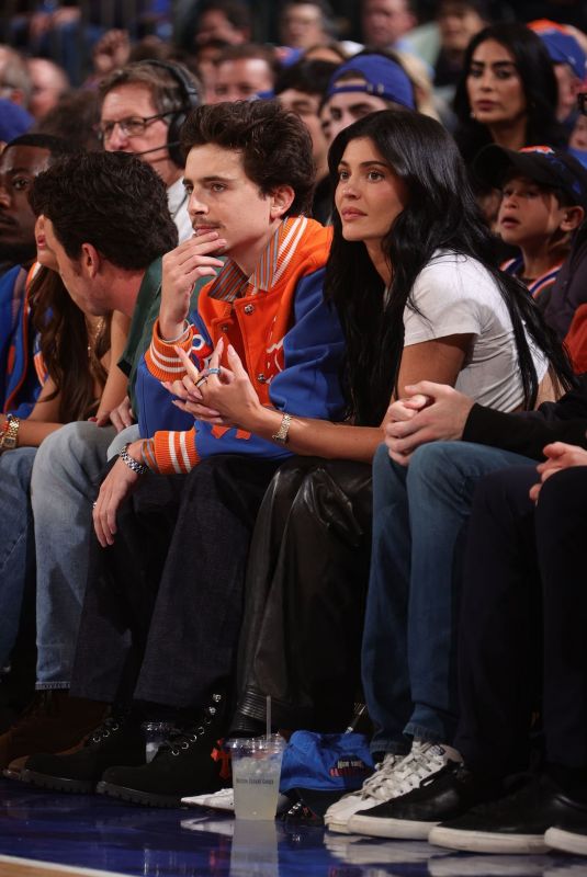 KYLIE JENNER and Timothee Chalamet NBA Eastern Conference Finals Between N.Y. Knicks and Indiana Pacers 05/29/2025