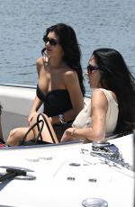 KYLIE JENNER in Bikini on Yacht at F1 Weekend with Hailey Bieber and Friends in Miami 05/02/2025
