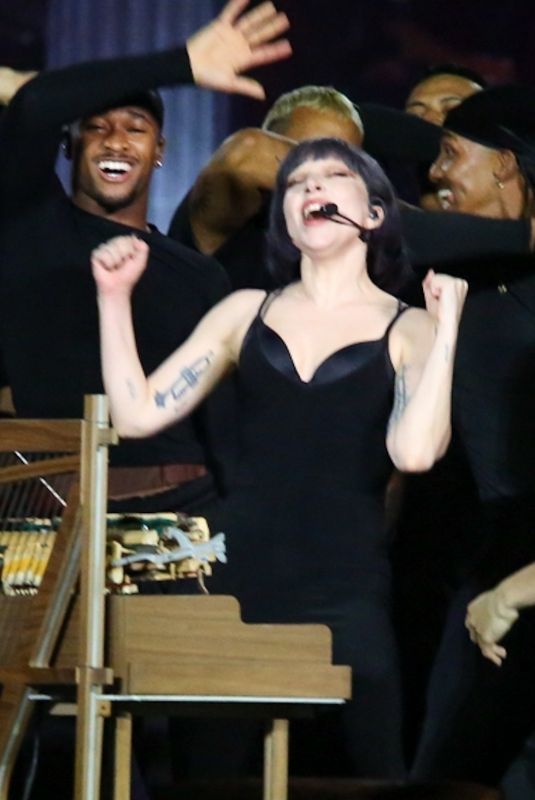 LADY GAGA Conducting a Soundcheck at Copacabana Beach in Rio de Janeiro 05/02/2025