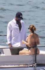 LARSA PIPPEN and Jeff Coby at a Boat Ride with Friends 04/28/2025