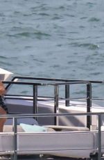 LARSA PIPPEN and Jeff Coby at a Boat Ride with Friends 04/28/2025