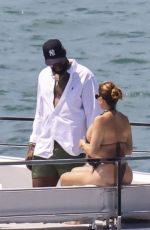 LARSA PIPPEN and Jeff Coby at a Boat Ride with Friends 04/28/2025