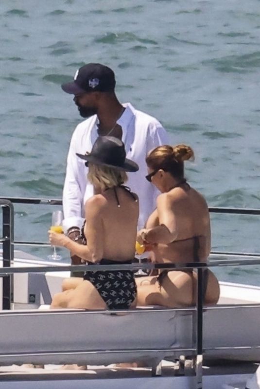 LARSA PIPPEN and Jeff Coby at a Boat Ride with Friends 04/28/2025