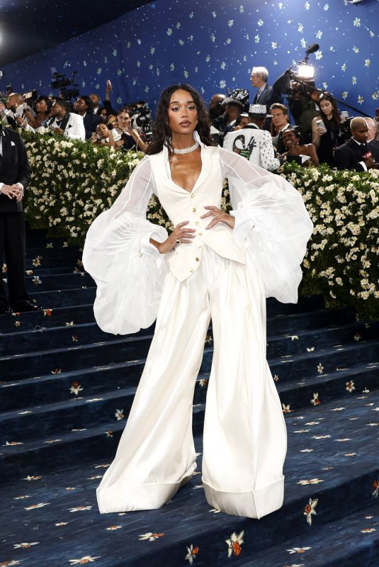 LAURA HARRIER at 2025 Met Gala Celebrating Superfine: Tailoring Black Style in New York 05/05/2025