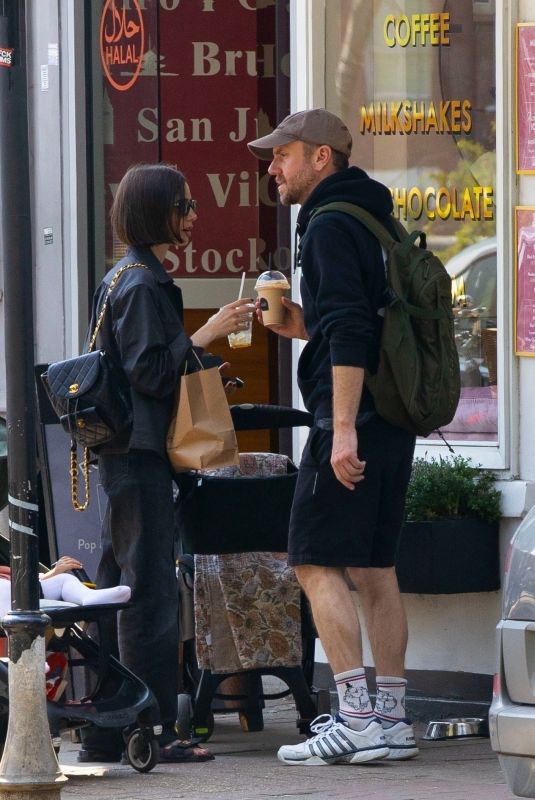 LILY COLLINS and Charlie Mcdowell Out and About in London 05/02/2025