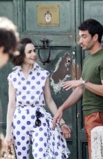 LILY COLLINS on the Set of Emily in Paris in Aventine Neighborhood of Rome 05/23/2025