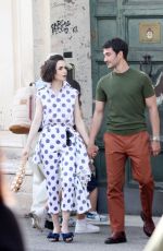 LILY COLLINS on the Set of Emily in Paris in Aventine Neighborhood of Rome 05/23/2025
