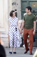 LILY COLLINS on the Set of Emily in Paris in Aventine Neighborhood of Rome 05/23/2025