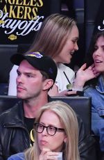 LILY-ROSE DEPP and 070 SHAKE at NBA Playoff Game Between L.A. Lakers and Minnesota Timberwolves in Los Angeles 04/30/2025