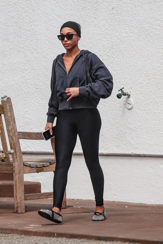 LORI HARVEY Leaves Her Pilates Session at Forma Pilates Studio in Beverly Hills 05/12/2025