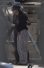 MADELYN CLINE on the Set of Day Drinker in Barcelona 05/03/2025