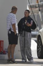 MADELYN CLINE on the Set of Day Drinker in Barcelona 05/03/2025
