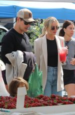MARGOT ROBBIE and Tom Ackerley Shopping at Farmers Market in Los Angeles 05/18/2025