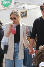 MARGOT ROBBIE and Tom Ackerley Shopping at Farmers Market in Los Angeles 05/18/2025