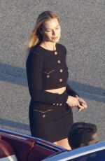 MARGOT ROBBIE on the Set of a Commercial in Los Angeles 05/20/2025