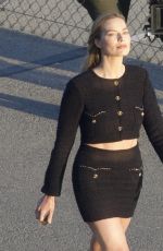 MARGOT ROBBIE on the Set of a Commercial in Los Angeles 05/20/2025