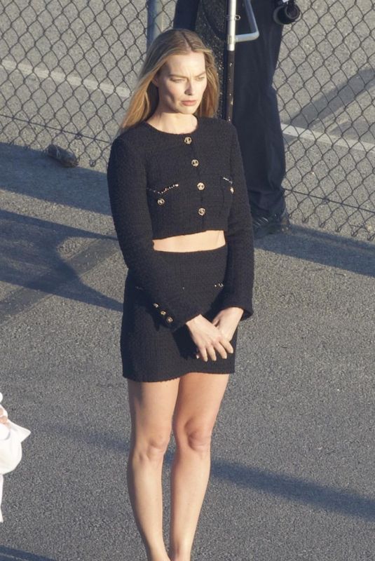 MARGOT ROBBIE on the Set of a Commercial in Los Angeles 05/20/2025