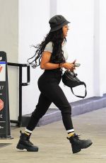 MEAGAN GOOD at a Parking Lot of a Medical Building in Los Angeles 05/27/2025