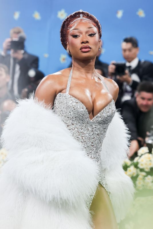 MEGAN THEE STALLION at 2025 Met Gala Celebrating Superfine: Tailoring Black Style in New York 05/05/2025
