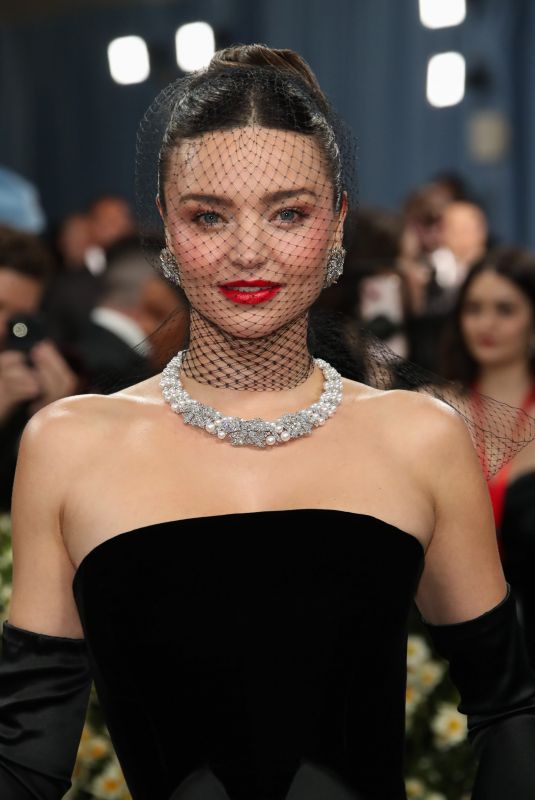 MIRANDA KERR at 2025 Met Gala Celebrating Superfine: Tailoring Black Style in New York 05/05/2025