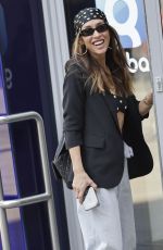 MYLEENE KLASS in a Polka Dot Bikini Top Arrives at Smooth Radio in London 05/10/2025