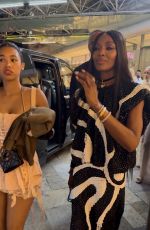 NAOMI CAMPBELL Arrives at Travis Scott