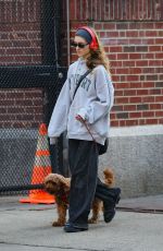 NATALIA DYER Out with Her Dog in New York 05/01/2025