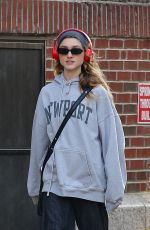 NATALIA DYER Out with Her Dog in New York 05/01/2025