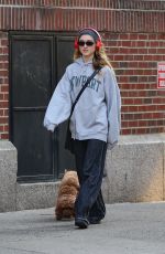 NATALIA DYER Out with Her Dog in New York 05/01/2025
