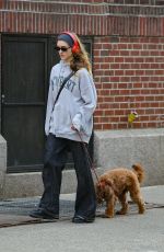 NATALIA DYER Out with Her Dog in New York 05/01/2025