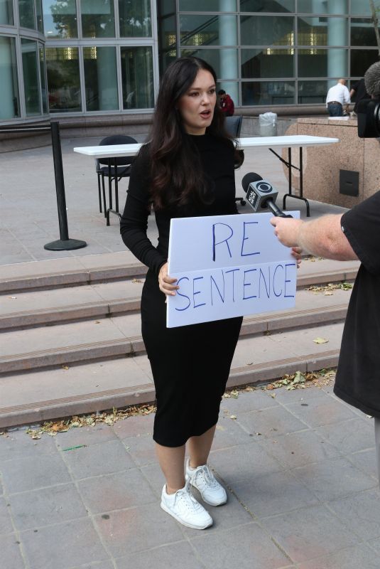 NATASHA BLASICK Outside Menendez Brothers Resentencing Hearing at Van Nuys Courthouse 05/13/2025